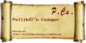 Pellikán Csongor névjegykártya